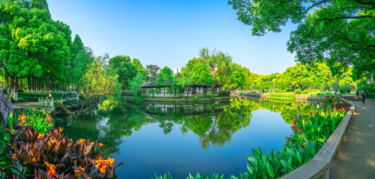 宁波月湖全景