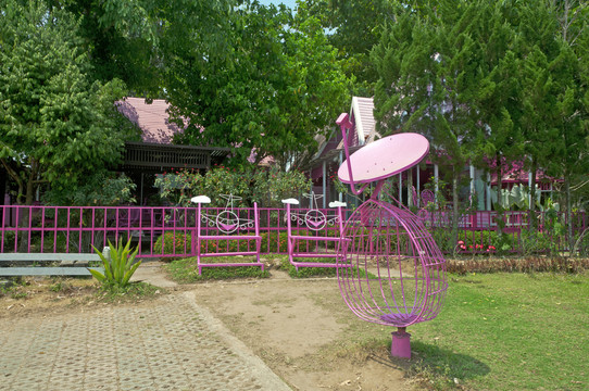 粉色花园风景