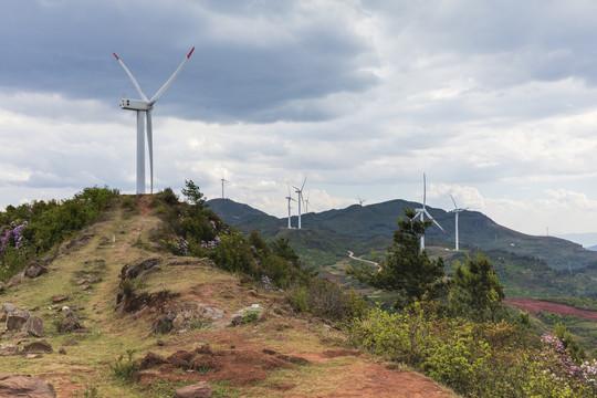 磨豆山新能源风力发电场自然景观
