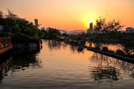 右江夕阳风景