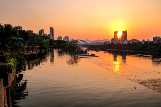 右江夕阳风景