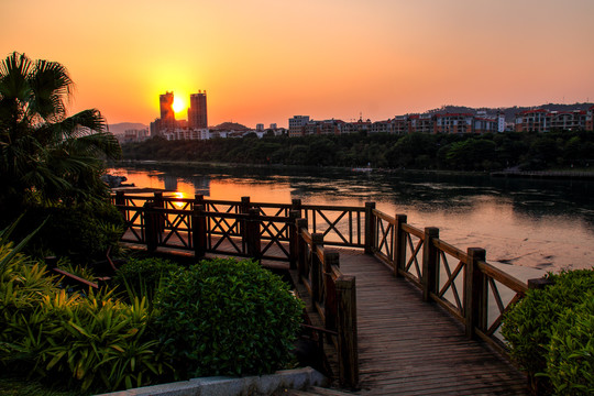 右江夕阳风景