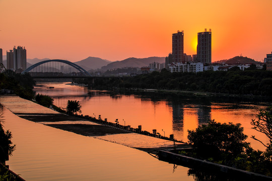 右江夕阳风景