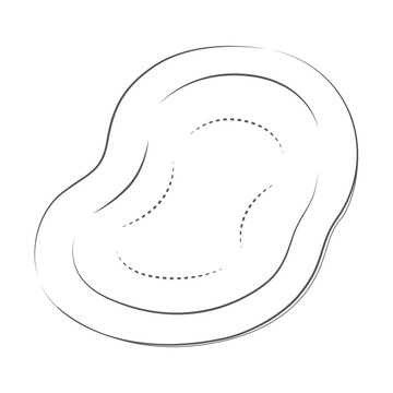 防溢乳墊矢量線描