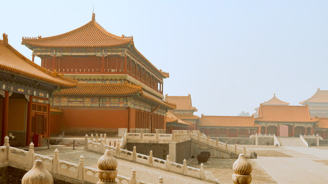 故宫博物院故宫中式建筑红墙黄瓦