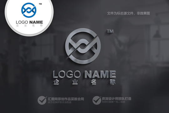 MK字母生物研究logo設(shè)計(jì)