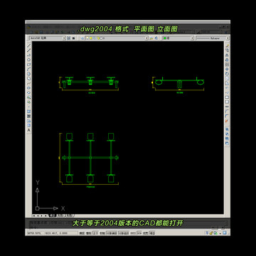 跷跷板CAD平面图立面图