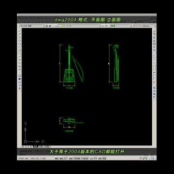 马头琴CAD平面图立面图