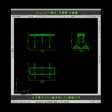 龙门吊CAD平面图立面图