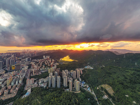 深圳福田南山航拍