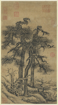 郭熙松樹立軸