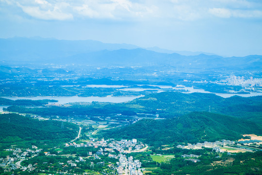 岭南第一山惠州罗浮山风景区鸟瞰