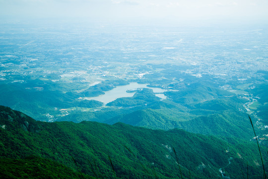 岭南第一山惠州罗浮山风景区鸟瞰