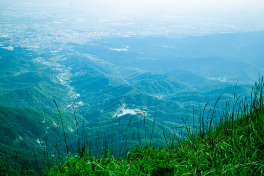 岭南第一山惠州罗浮山风景区鸟瞰