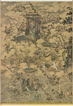 馬麟三官出巡圖