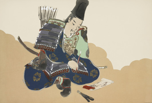 神坂雪佳武士