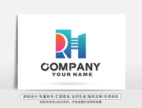 字母RH標(biāo)志HR