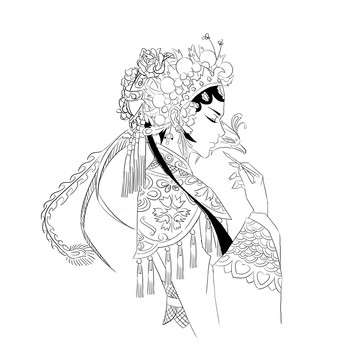 京劇人物線稿