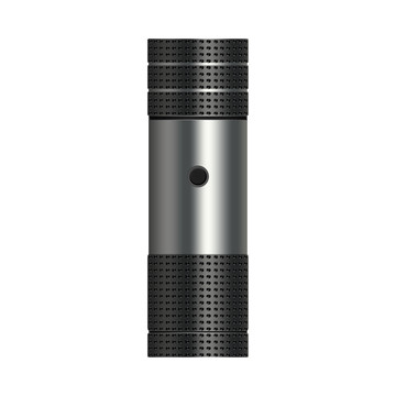 銀色金屬全防滑突起手電筒