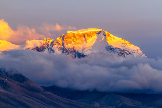 雪山晚照