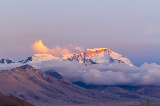 雪山晚照