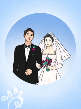 手繪結婚照