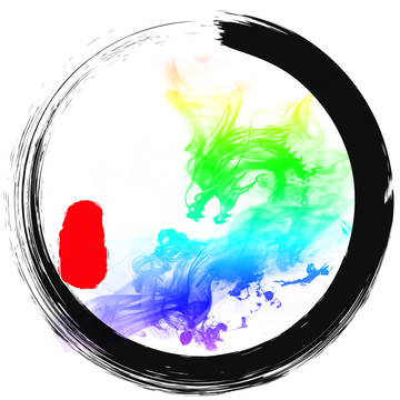 古風(fēng)彩色的龍