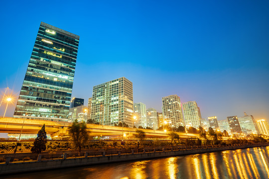 北京商务中心区夜景