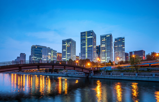 北京商务中心区夜景