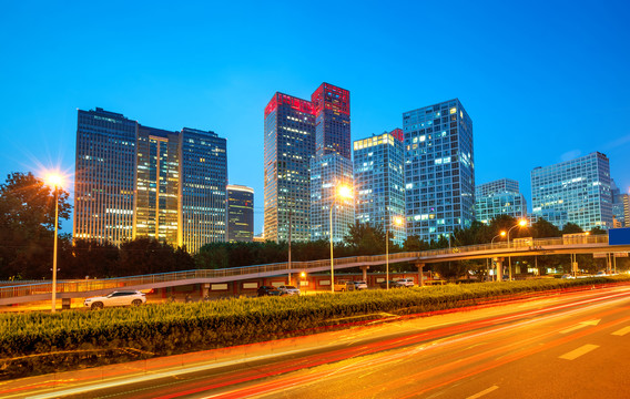 北京商务中心区夜景