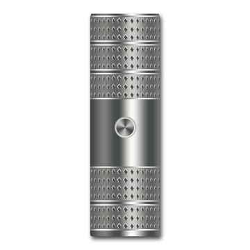 菱形金屬突起防滑銀色手電筒