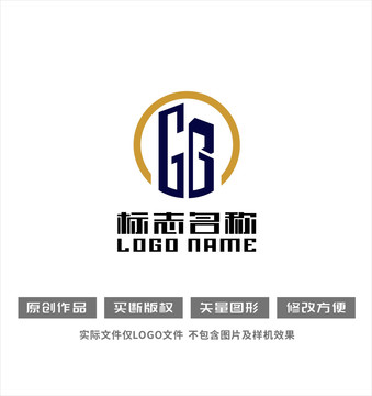 字母GB标志建筑logo