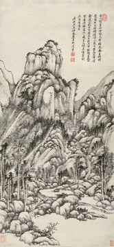 王原祁仿古山水圖