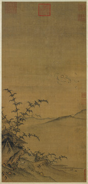 馬遠月夜撥阮圖