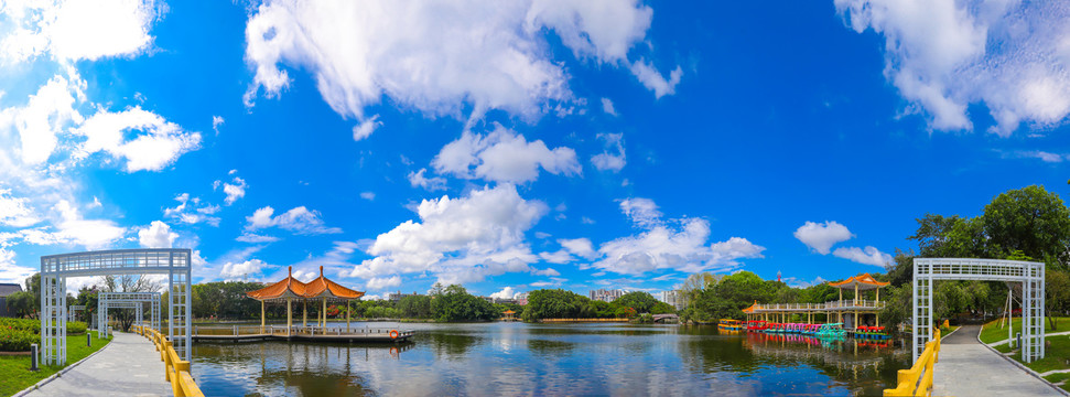 湖泊美景全景