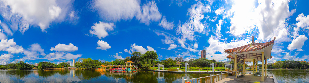 湖泊美景全景