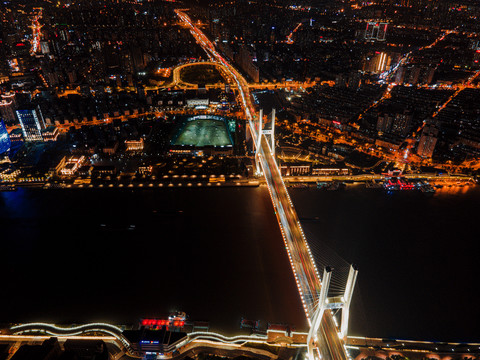 上海南浦大桥夜景