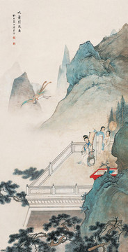 陳少梅 吹簫引鳳圖