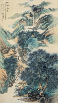 吳湖帆松壑鳴泉圖