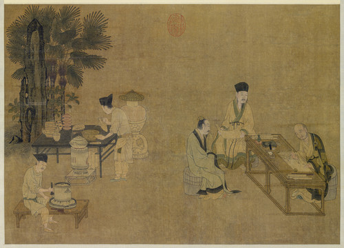 劉松年攆茶圖