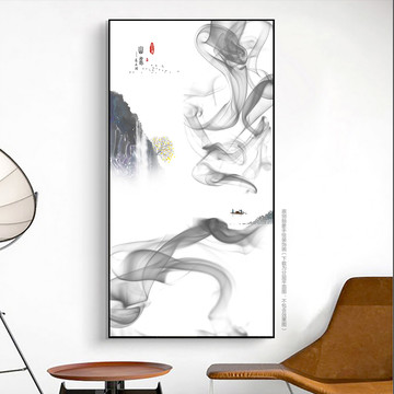 新中式中國風(fēng)水墨山水裝飾畫