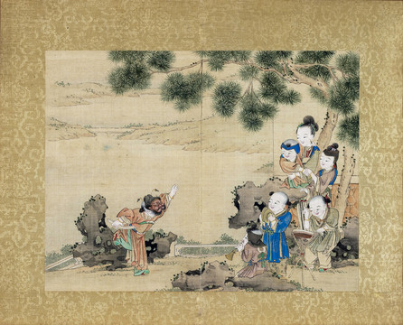 冷枚升平樂事圖冊鐘馗圖