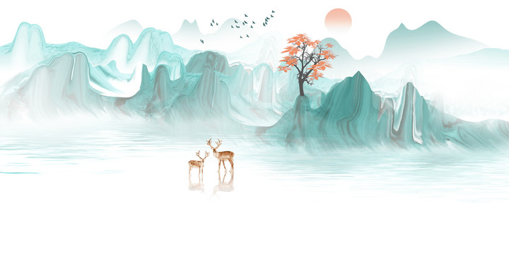 新中式山水畫