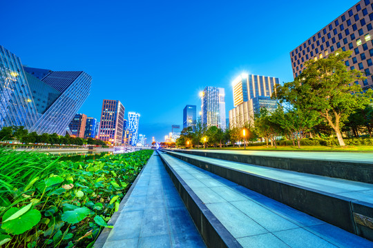 中国宁波东部新城夜景