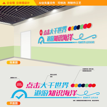 電腦教室微機(jī)立體墻