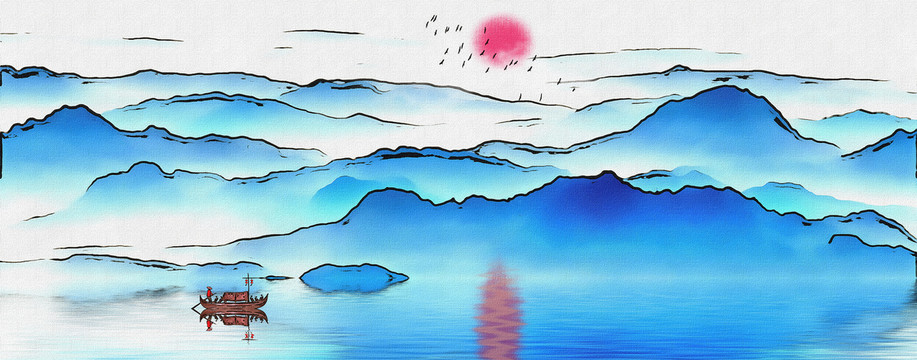 新中式山水畫