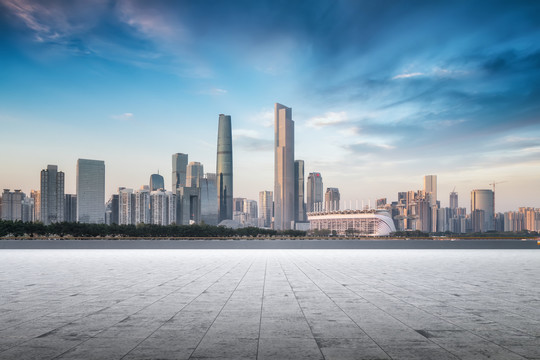 地砖地面和建筑景观