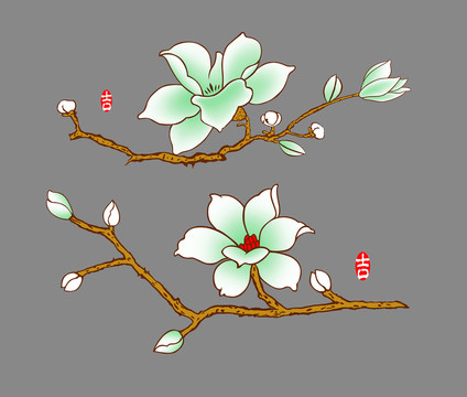 手彩玉蘭上傳