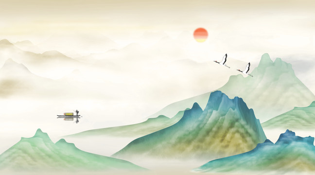 新中式山水畫(huà)