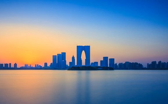 苏州金鸡湖夜景